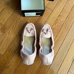 Clarks Pink Leather Loafers